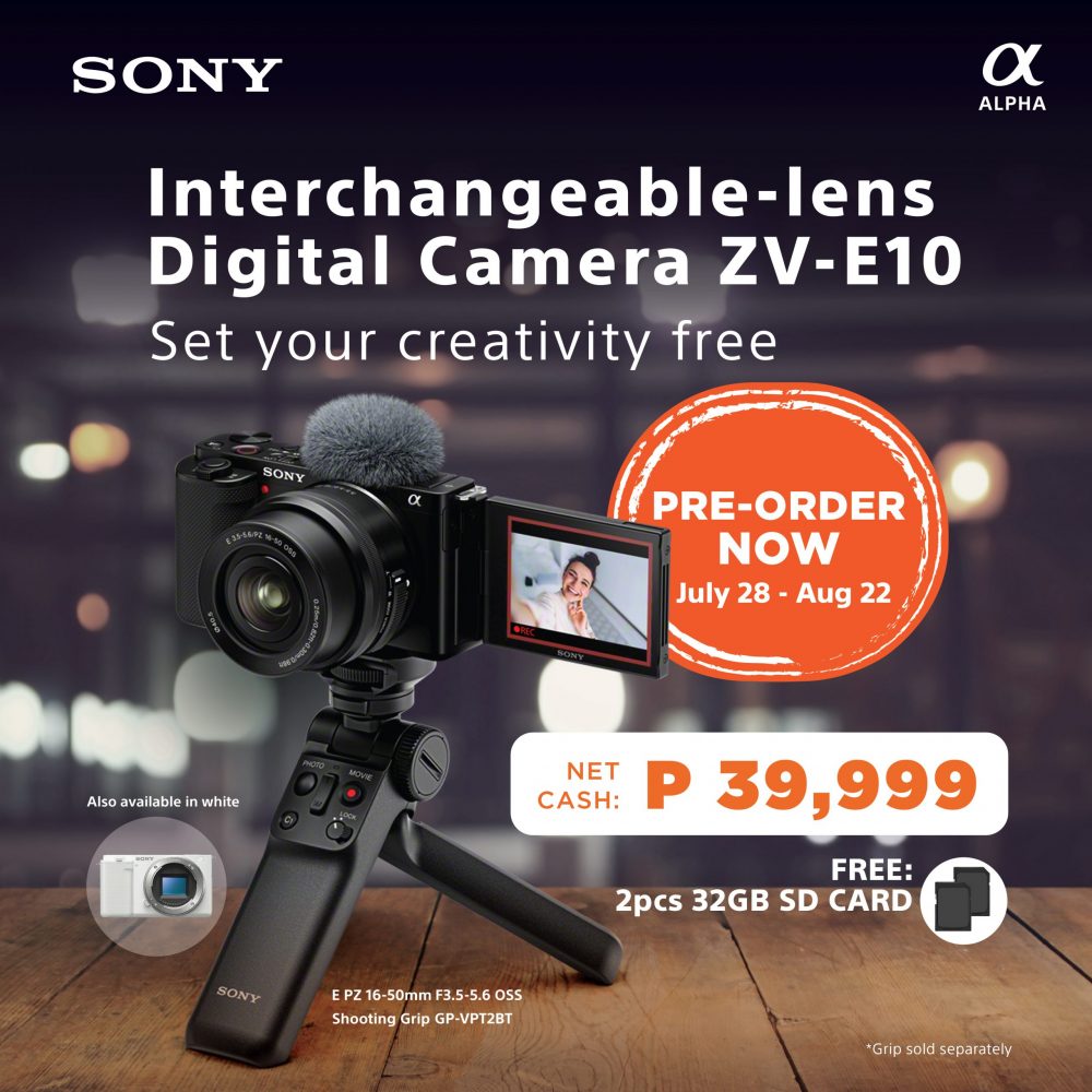 Zv E10 Preorder Scaled E1627437521801 • Sony Zv-E10 Interchangeable-Lens Vlog Camera Priced In The Philippines