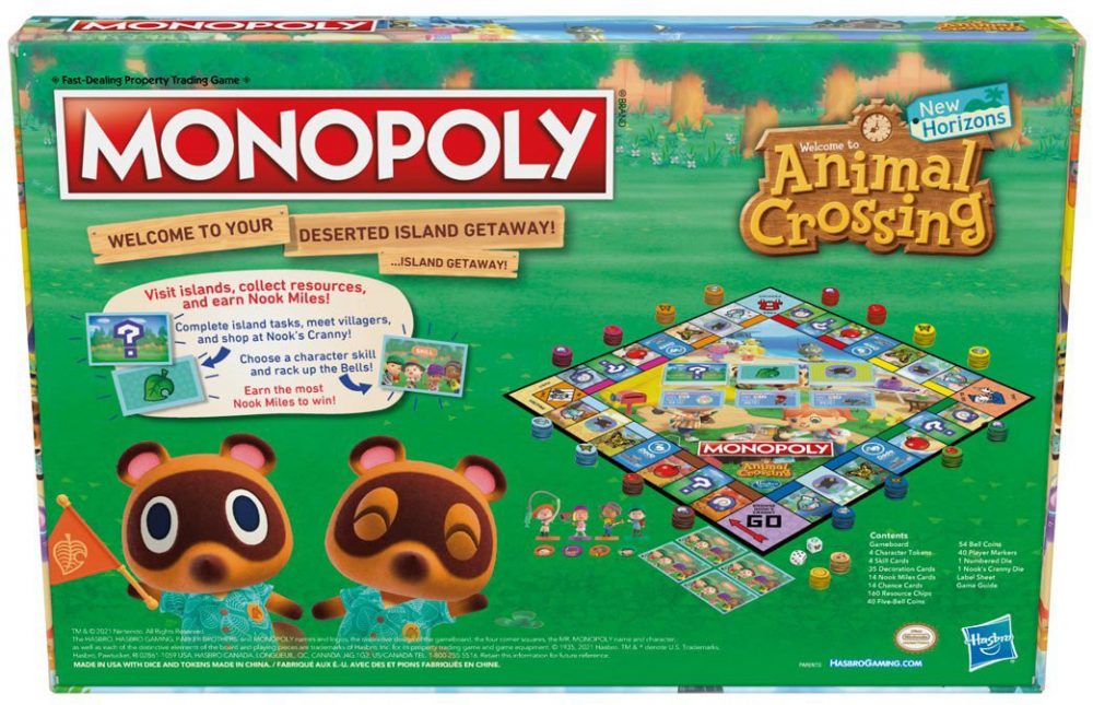 Monopoly Animal Crossing New Horizons Box Back