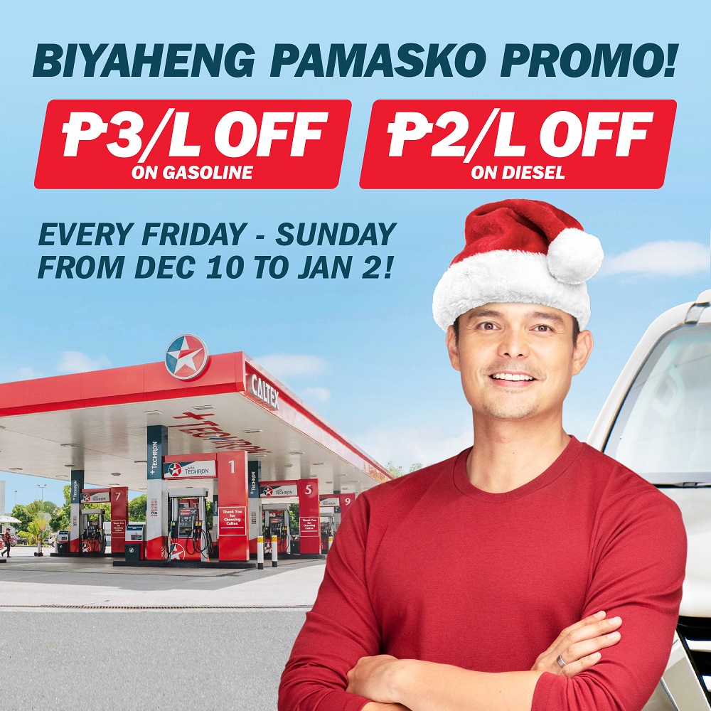 Caltex Biyaheng Pamasko2 • Caltex offers 'Biyaheng Pamasko promo' with fuel discounts during weekends
