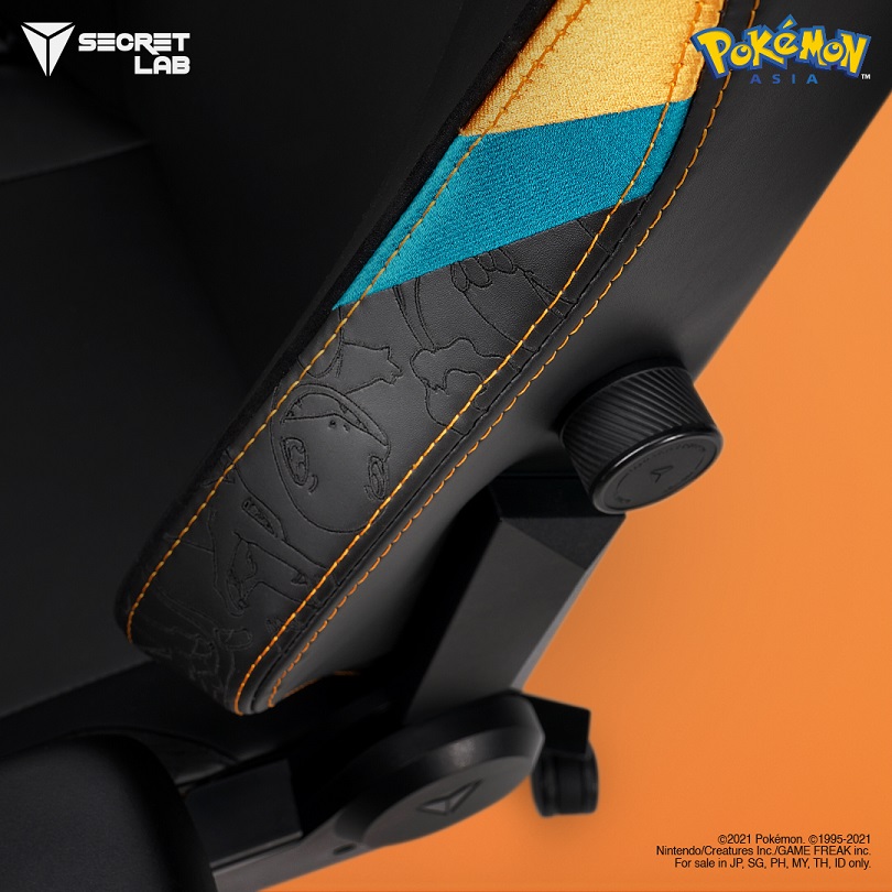 Pokemon Collection By Secretlab 1 Detailing • Secretlab Outs Pikachu And Charizard Edition Chairs