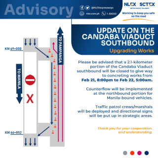 NLEX to temporarily close parts of Candaba Viaduct