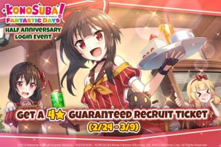 Anime RPG KonoSuba: Fantastic Days celebrates half anniversary with special rewards