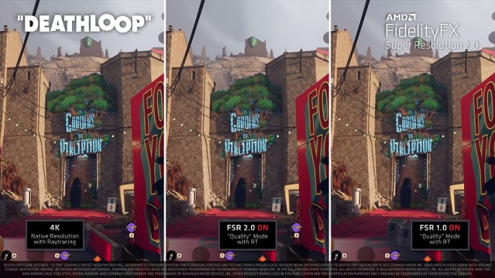 Deathloop Amd Fsr Off Fsr1 Fsr2 4k Quality Mode