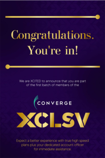 Converge XCLSV: Dedicated Customer Service and True High Speed Plans