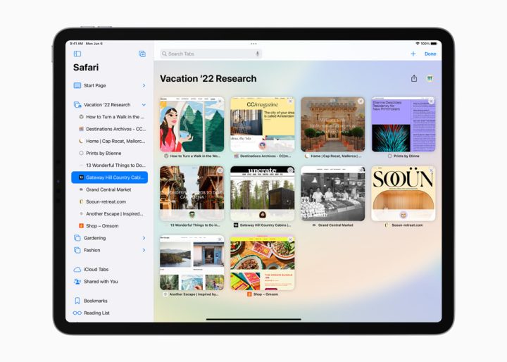 6 Safari Ipados 16