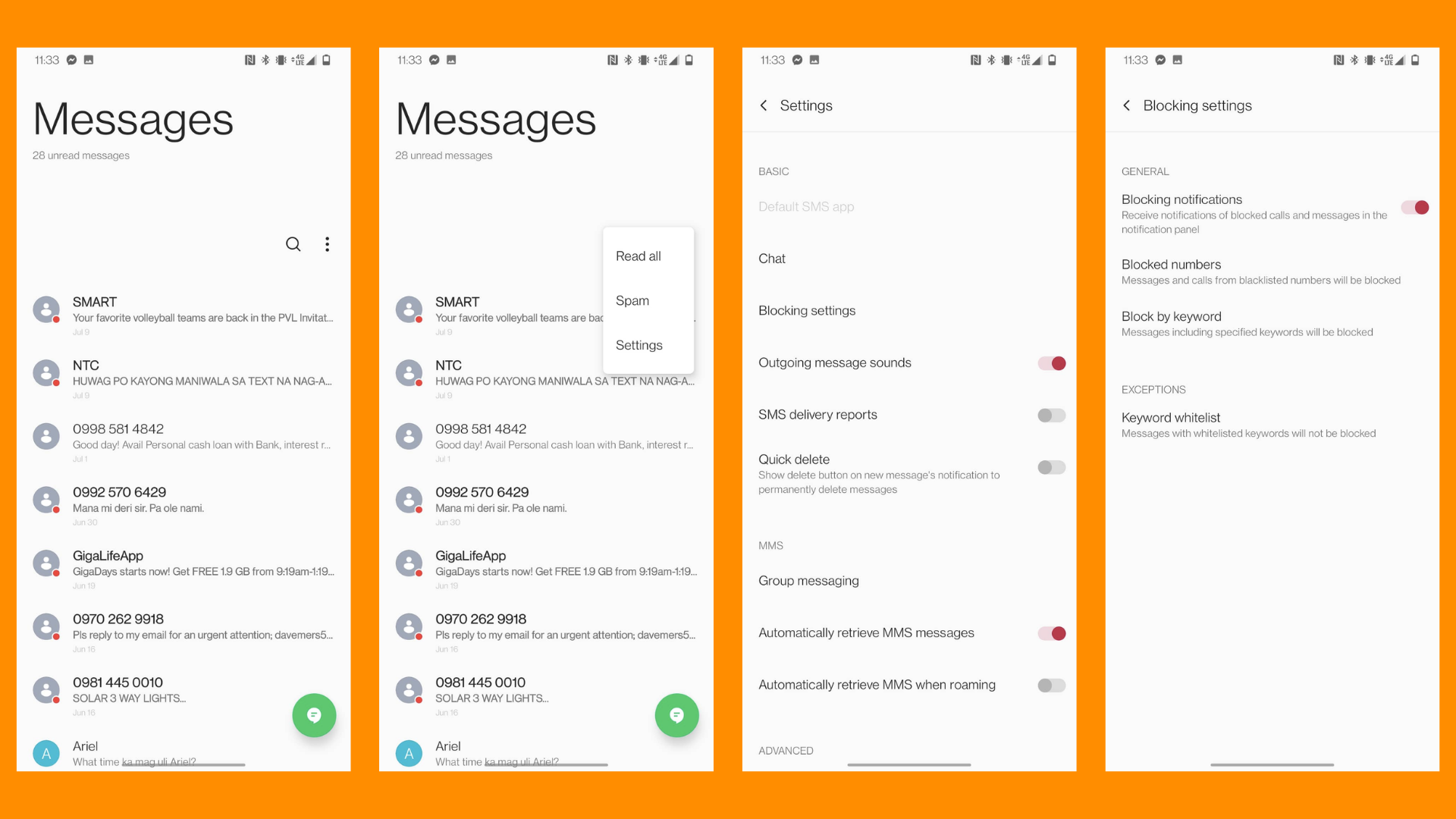 Inbox Filter On Android