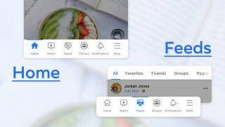 Facebook has a new tab called Feeds that shows content in chronological order