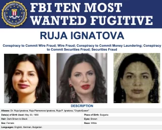 OneCoin's "Cryptoqueen" Ruja Ignatova added to FBI's 10 Most Wanted List