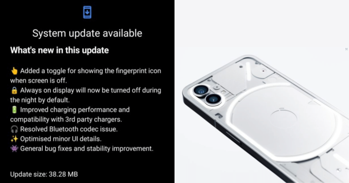 Nothing Phone 1 System Update 1.1.2