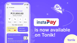 Tonik now offers FREE funds transfer via Instapay