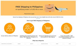 Amazon now offers FREE shipping to Philippines