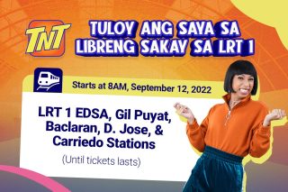 TNT ties up with LRT-1 to offer Libreng Sakay at Meryenda