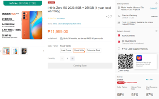 Infinix lists Zero 5G 2023 in Lazada with price, availability