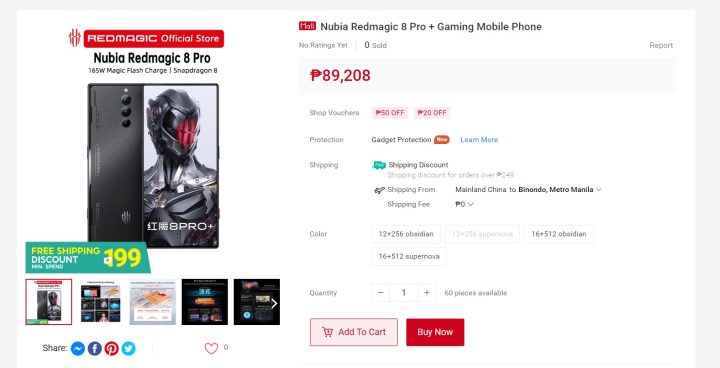 Nubia Redmagic 8 Pro Shopee