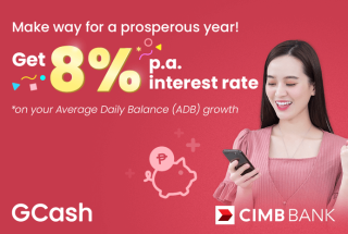 Get 8% interest via GSave with GCash and CIMB