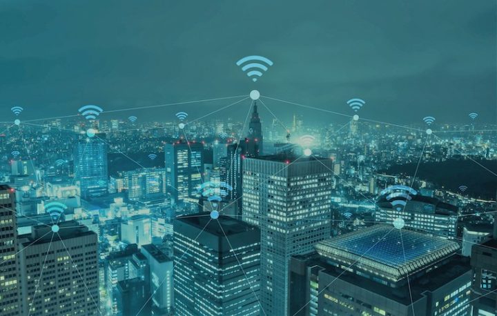 Cityscape with WiFi