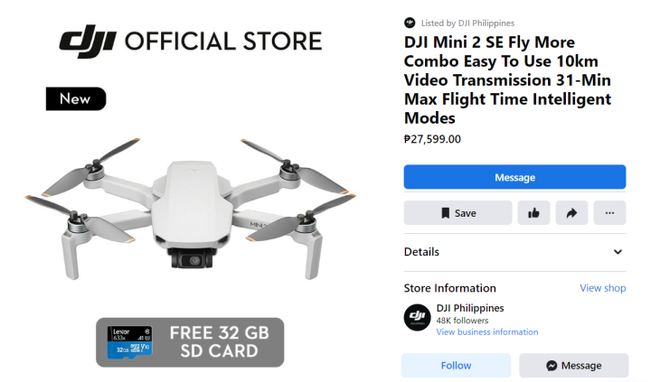 DJI Mini 2 SE Fly More Combo