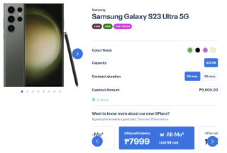 Globe Postpaid Plans for Samsung Galaxy S23 Ultra