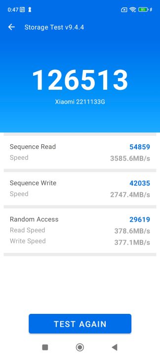 Xiaomi13 Storage Benchmark