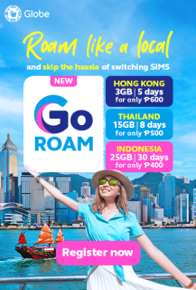 New Globe GoRoam promo for HK, Indonesia, Thailand