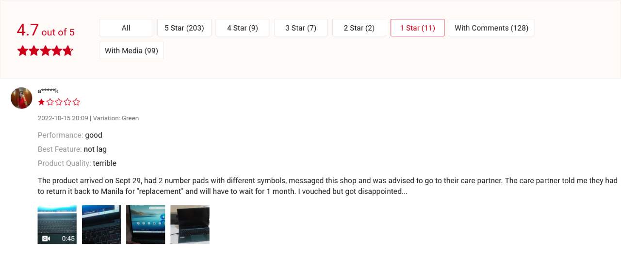 Inbook X1 Pro Shopee Rating (custom)