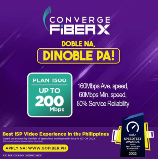 Converge now offering twice the speed w/ 200Mbps, 1500 plan