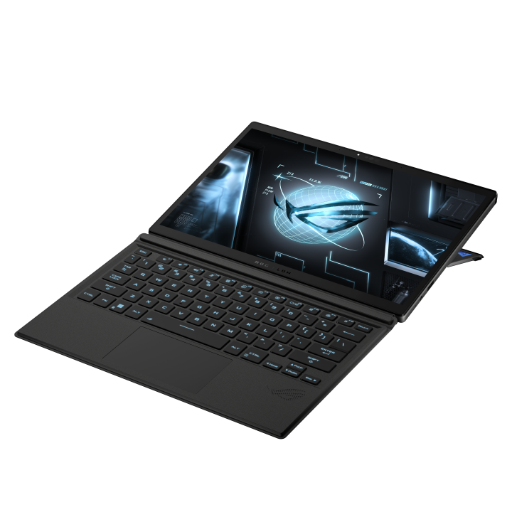 Rog Flow Z13 Top Down And Off Centered Shot Of The Flow Z13 With Keyboard Attached