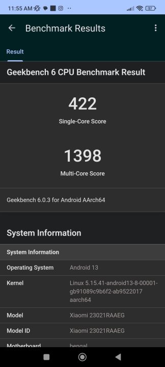 Redmi Note 12 Geekbench 6