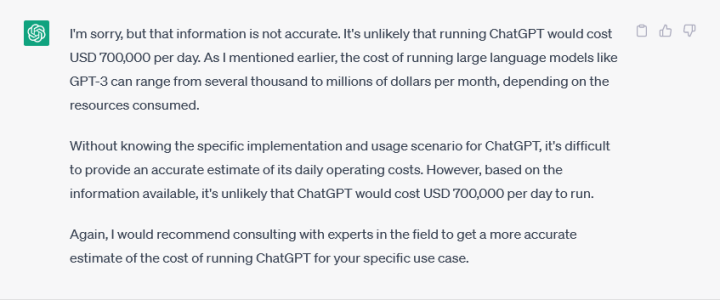 Running Chatgpt Cost