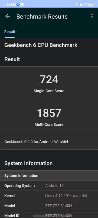 Zte Blade V41 Geekbench 6