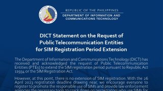 DICT denies telcos’ call for SIM reg extension