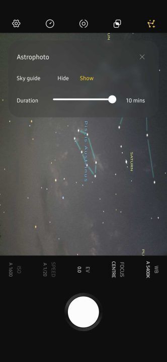 Samsung Expert Raw Camera Astrophoto View