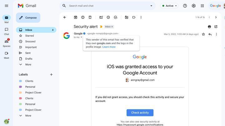 Gmail Checkmark