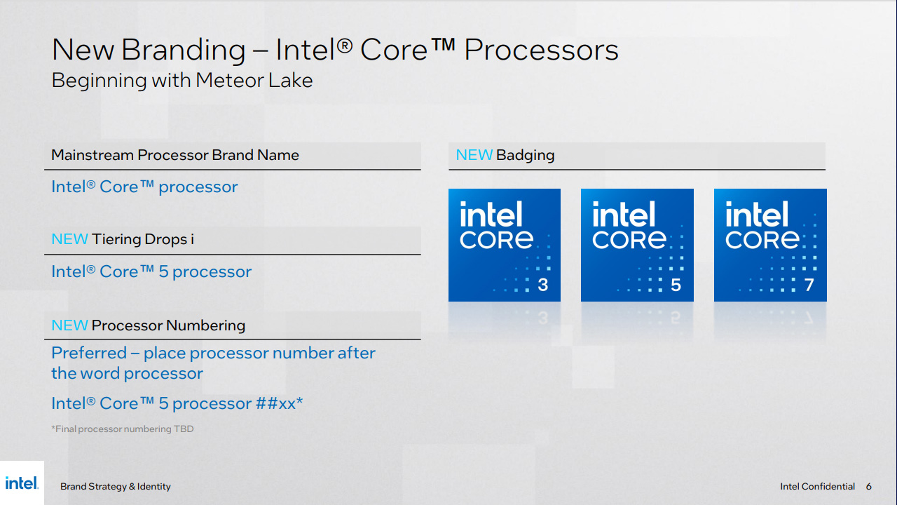 Intel Core New Branding