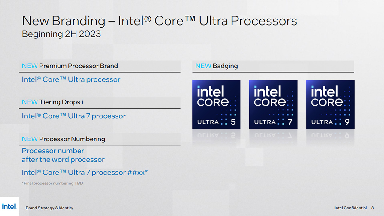 Intel Core Ultra New Branding