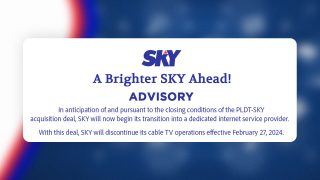 Sky Cable to end broadcast February 26