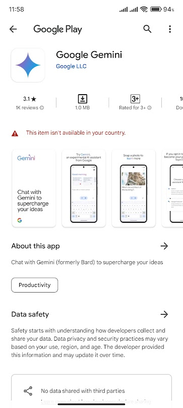 Google Gemini Android Not Yet Available In Ph