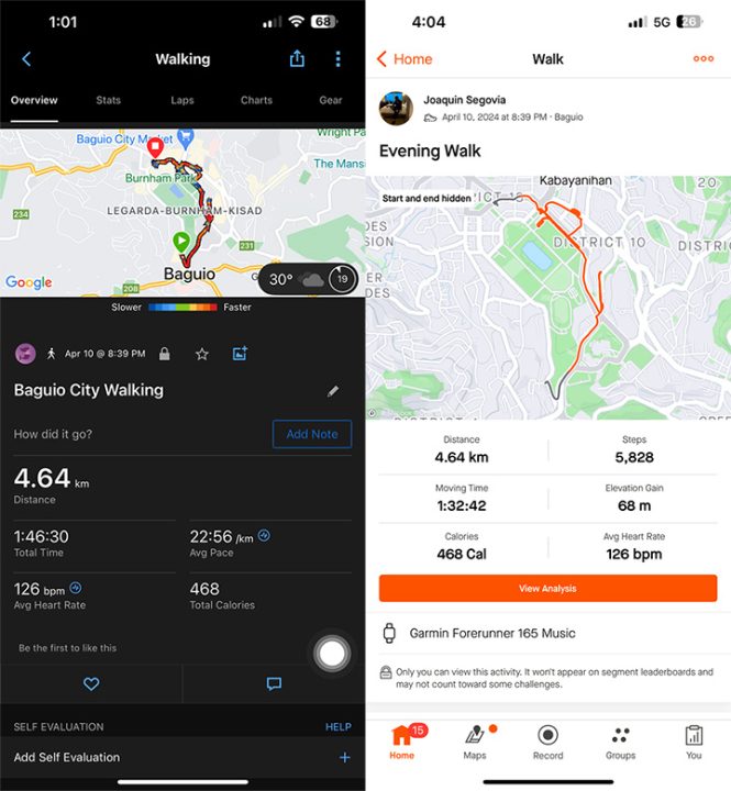 Garmin Walking