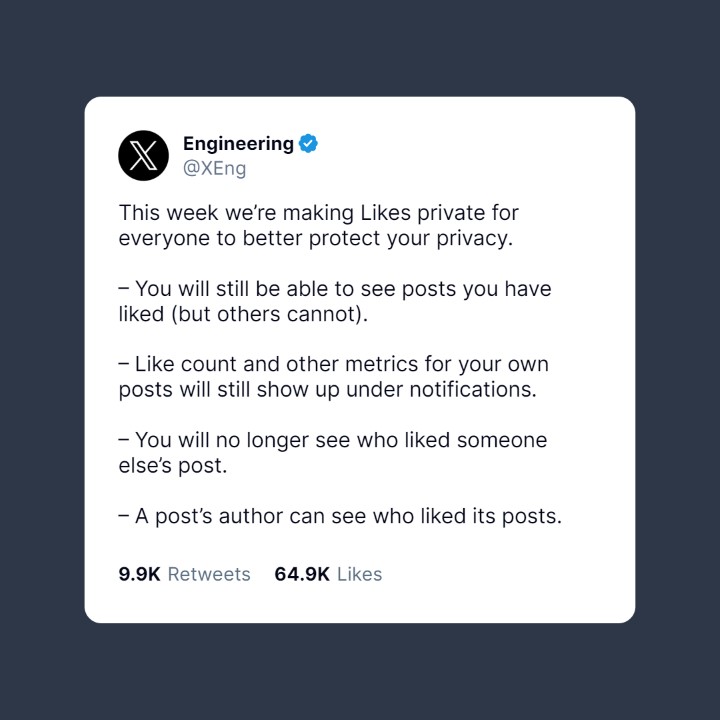 X Engineering Tweet On Likes Tab