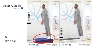 Remove clutter with the vivo V40 AI Eraser