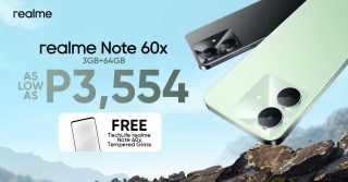 realme Note 60x with an introductory price of P3,554 on Shopee