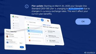Google One, Google Drive plans price increased: now start at ₱119 per month