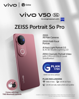 vivo V50 5G Now Available via Globe GPlan 1799