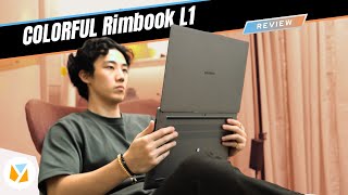 Colorful Rimbook L1 laptop on a desk with open screen