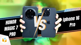 HONOR Magic 7 Pro and iPhone 16 Pro side-by-side comparison