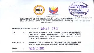 DILG Memo Bans Online Gambling for Gov't Employees