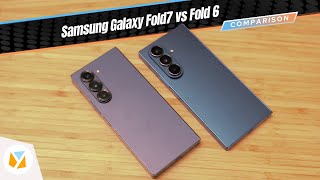 Samsung Galaxy Z Fold7 and Z Fold6 side-by-side comparison