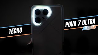 TECNO POVA 7 Ultra smartphone with a futuristic, gamer-centric design.