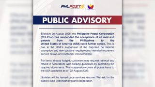 PHLPost suspends shipments to US after removal of duty-free rule