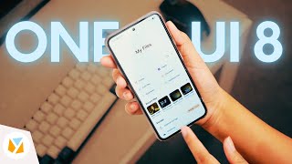 Samsung One UI 8 interface showcasing new features and design updates.